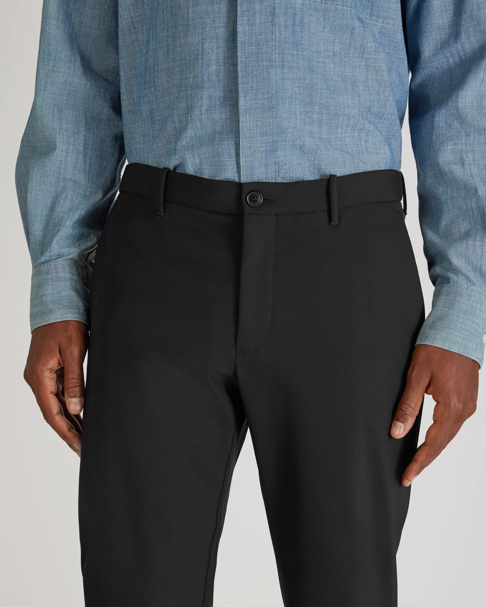 Slim fit technical fabric trousers - Image 4