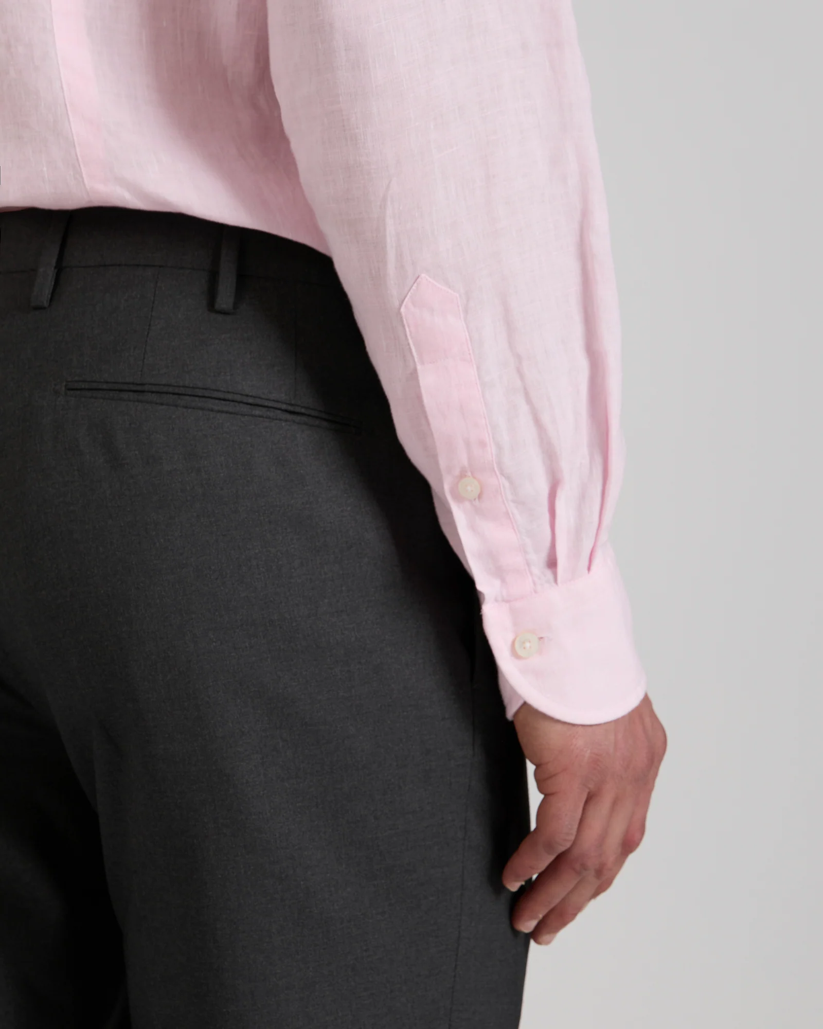 Slim fit tropical wool trousers - Image 4