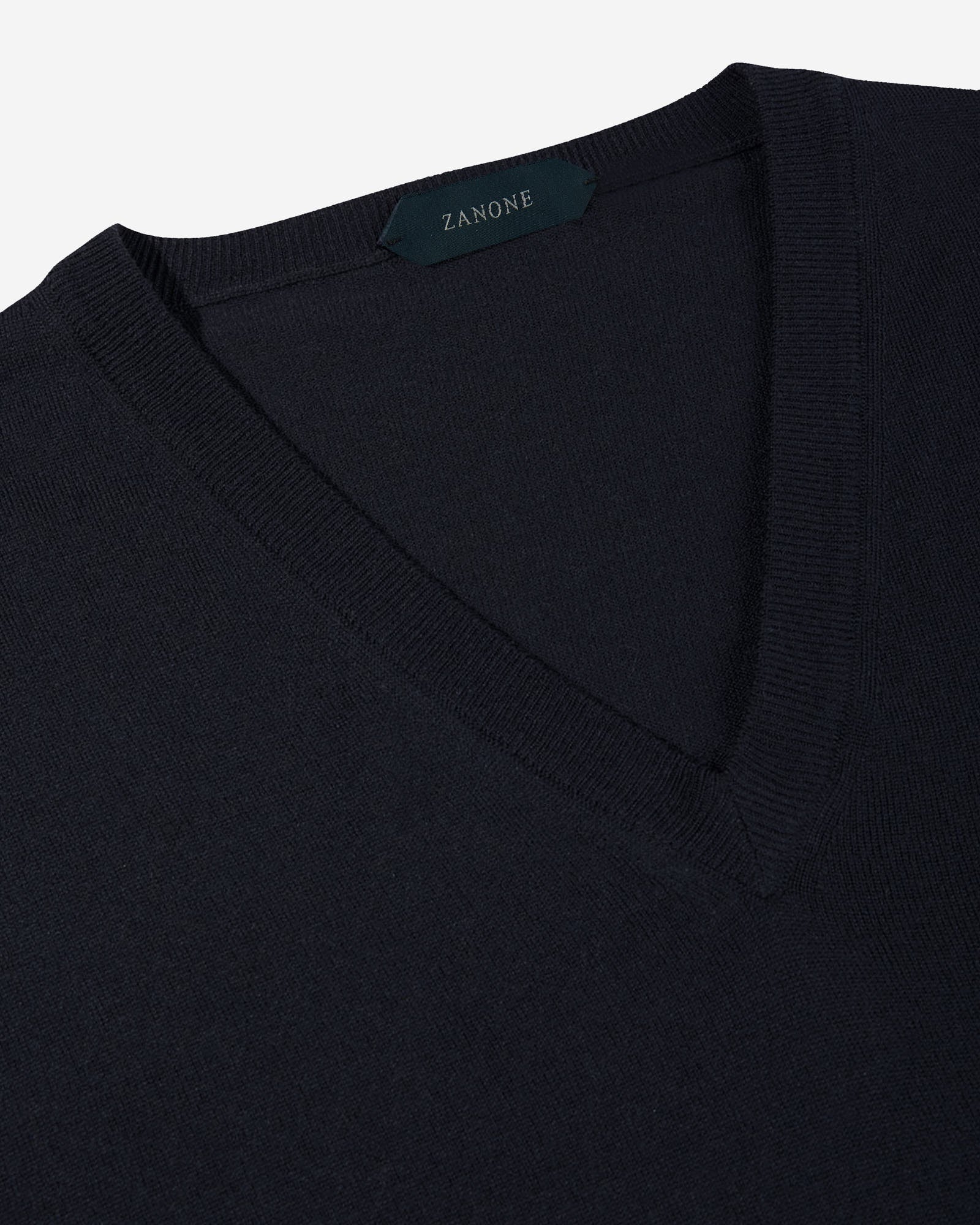 Slim-fit V-neck sweater in certified Flexwool - Image 6