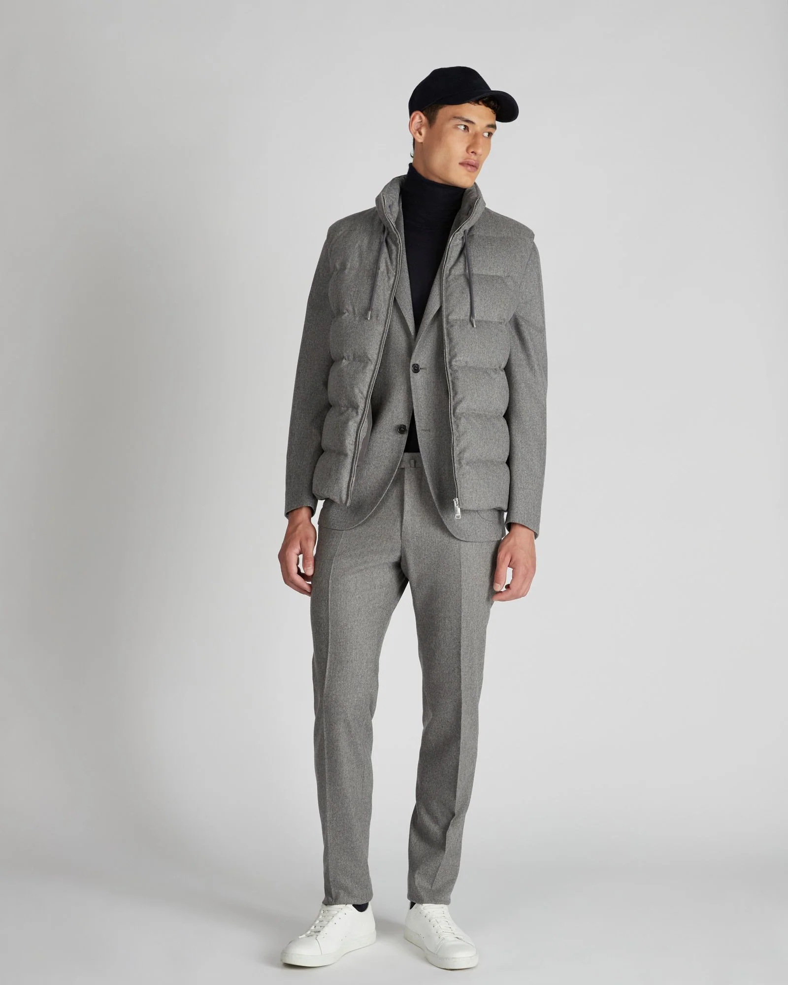 Slim fit wool and cashmere flannel jacket - Image 5