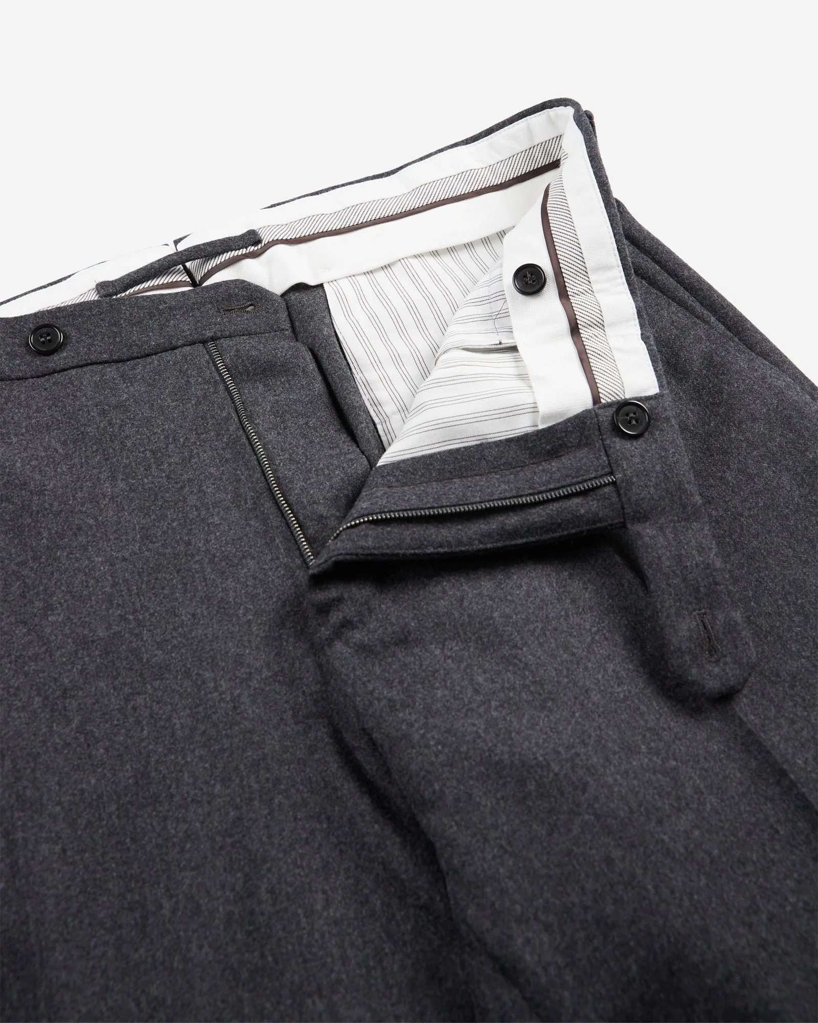 Slim fit wool and cashmere flannel trousers - Image 6