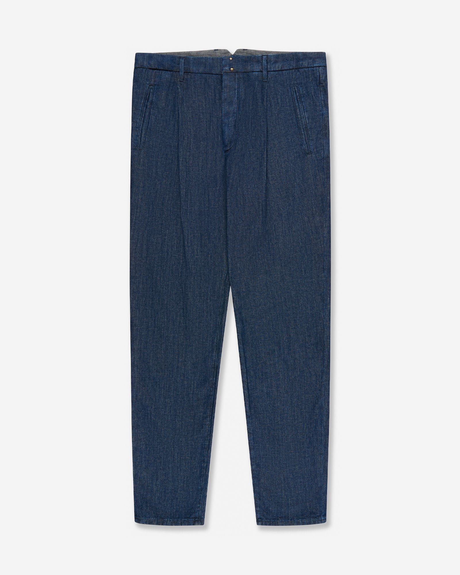 Tapered fit cotton trousers