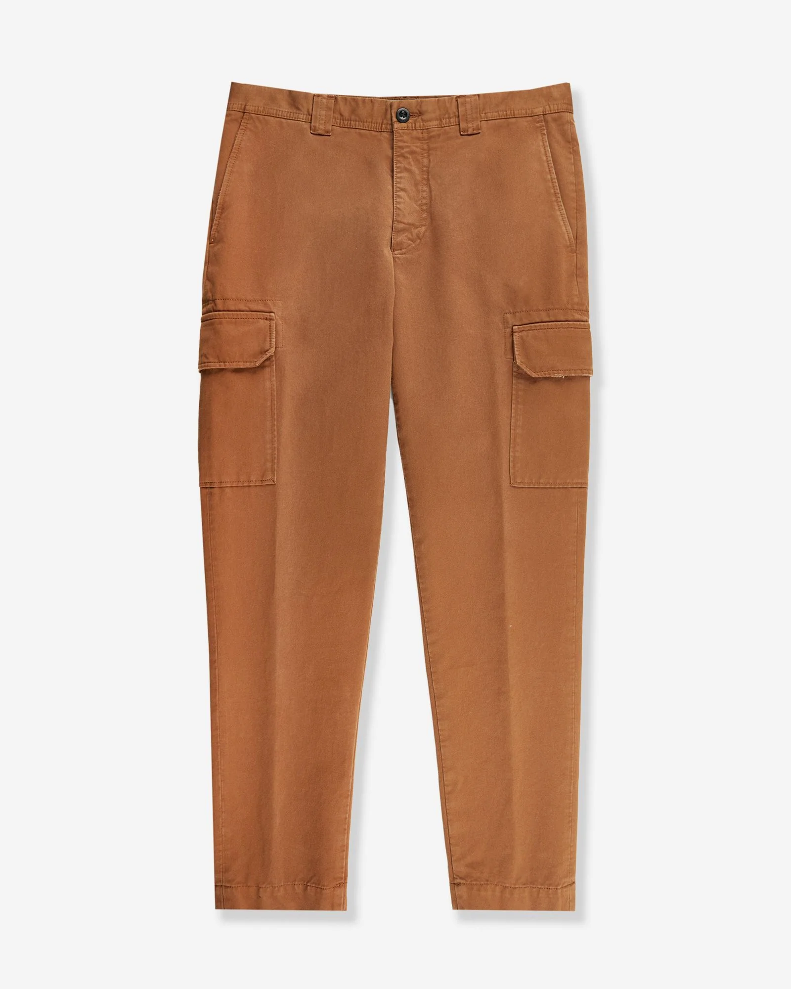 Tapered fit cotton cargo trousers