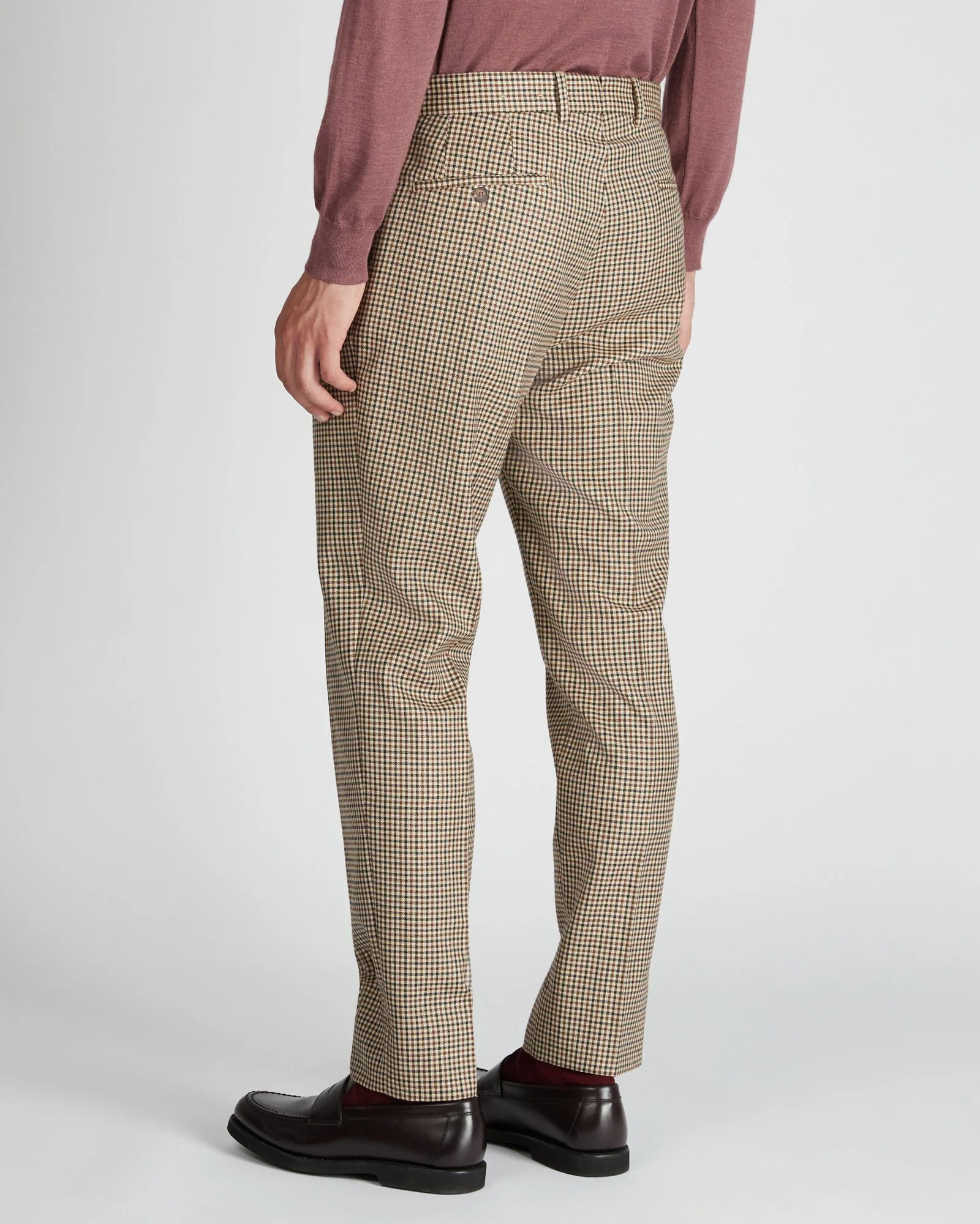 Tapered fit wool trousers - Image 3