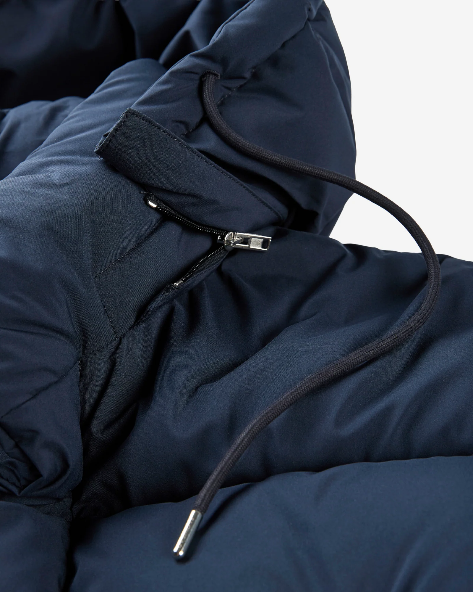 Technical fabric padded long down jacket - Image 7