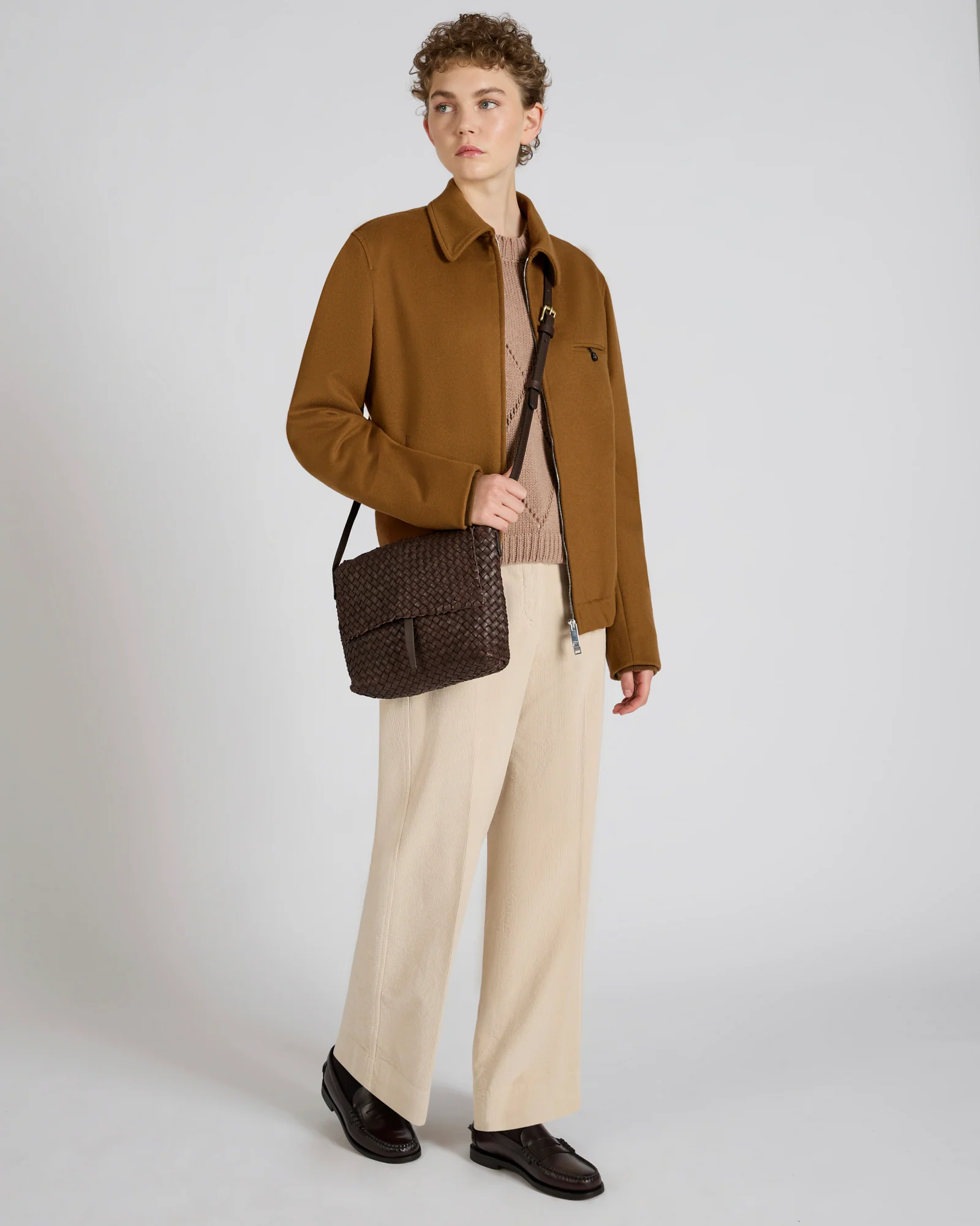 Wide fit crewneck sweater in wool and Alpaca - Image 5