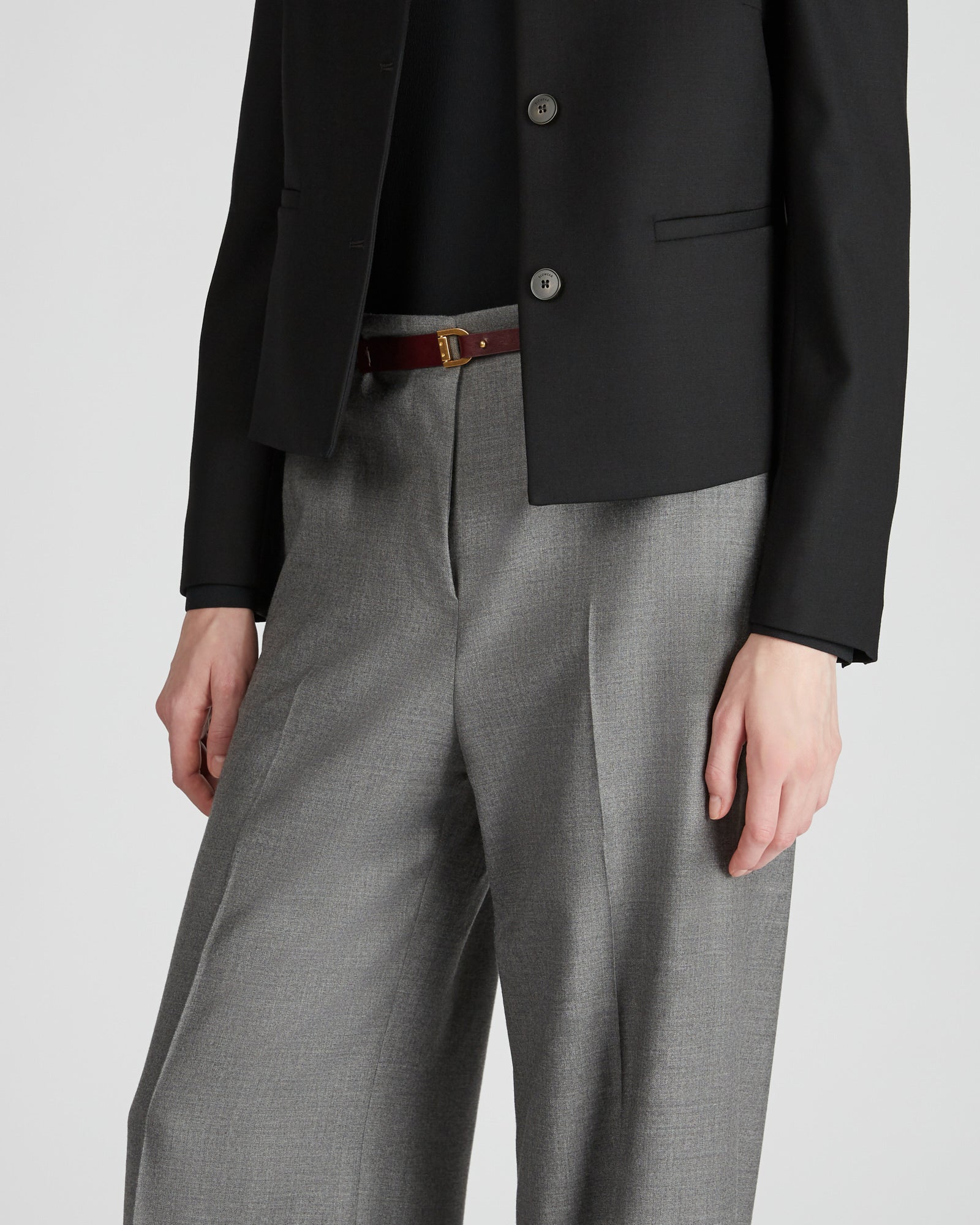 Wide fit trousers in stretch flannel - Image 4