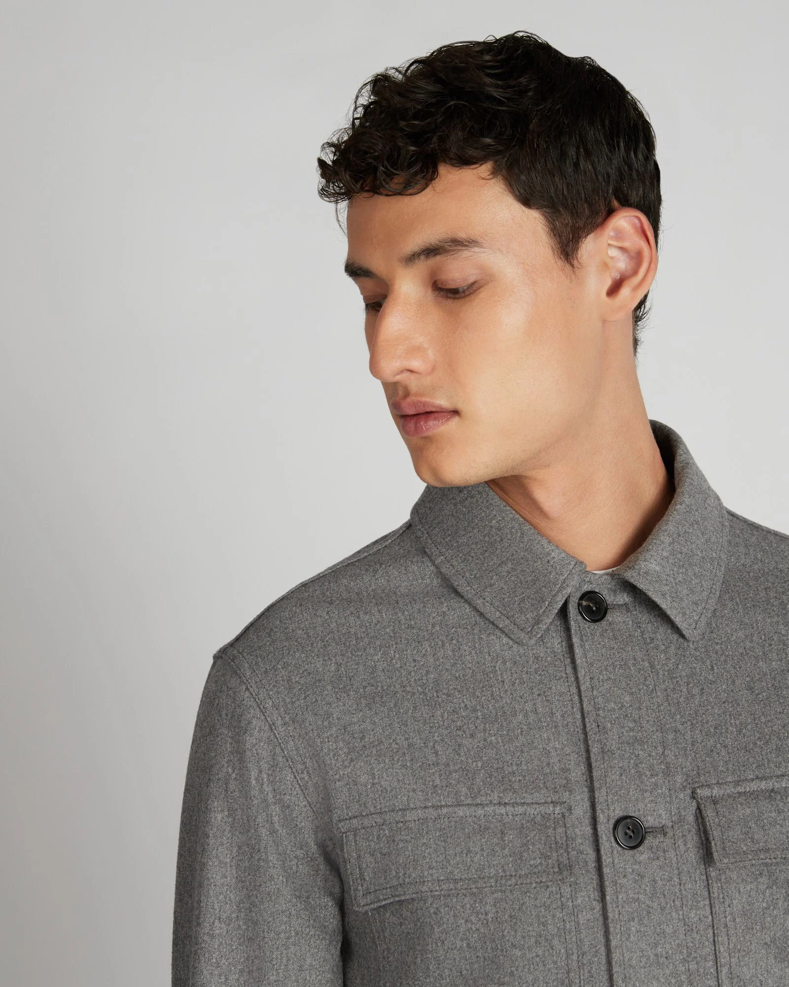 Wool and cashmere flannel blouson jacket - Image 4