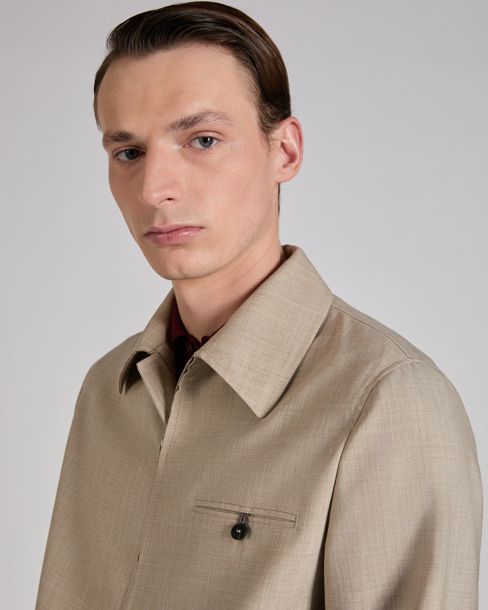 Wool fabric Primo bomber jacket - Image 4